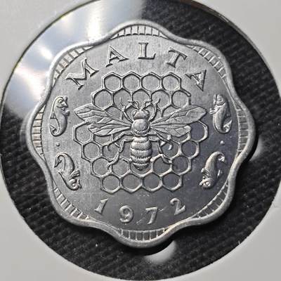 KK钱币收藏小铺 第309期 2月预留时间 周末发货 - 1972马耳他3米尔 好品