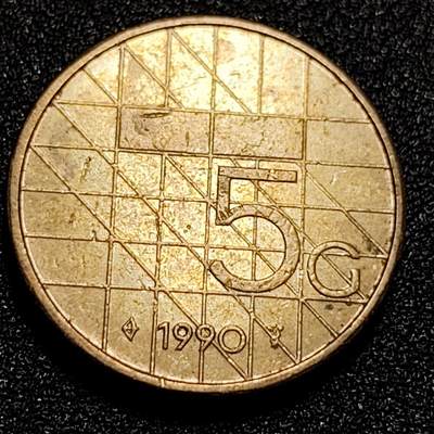 泉币菌-第55场-各国散币场 - 荷兰王国1990年5分币 贝娅特丽克丝女王