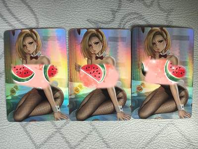 花开卡拍第31期（7月20号周日截拍，品控勿拍!!!拍品不寄存，运费5元，自制卡难免瑕疵，可能存在轻微撞角爆边等出厂瑕疵，品控介意勿拍！） - 艺术卡，18号，彩闪三宫