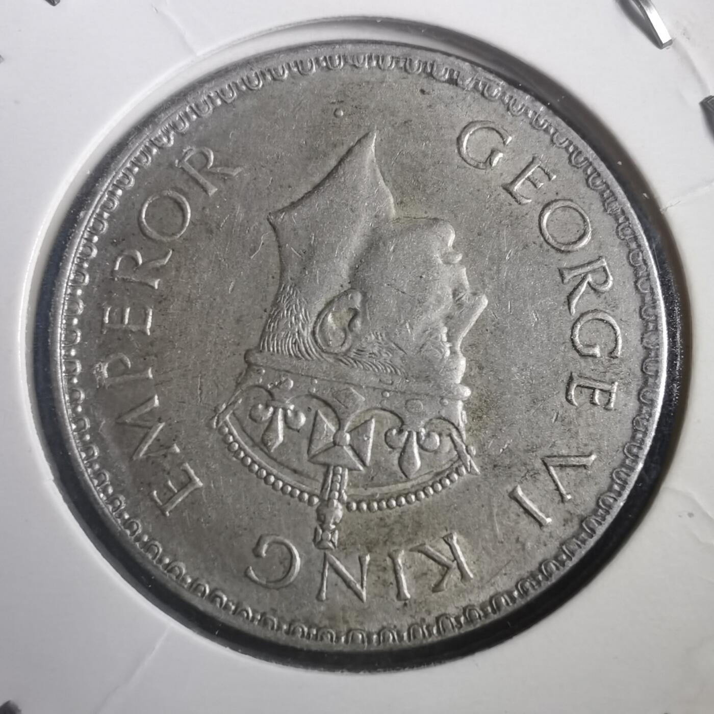 沼泽如烟--第787场 英属印度1940年1卢比银币