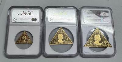 【金钰满堂钱币第四十三期】中国金银币/NGC评级币/金总封装币/国外金币 马恩岛2008年纪念埃及图坦卡蒙金币3枚/套 NGC PF69分 老标 1/5，1/2，1oz纯金