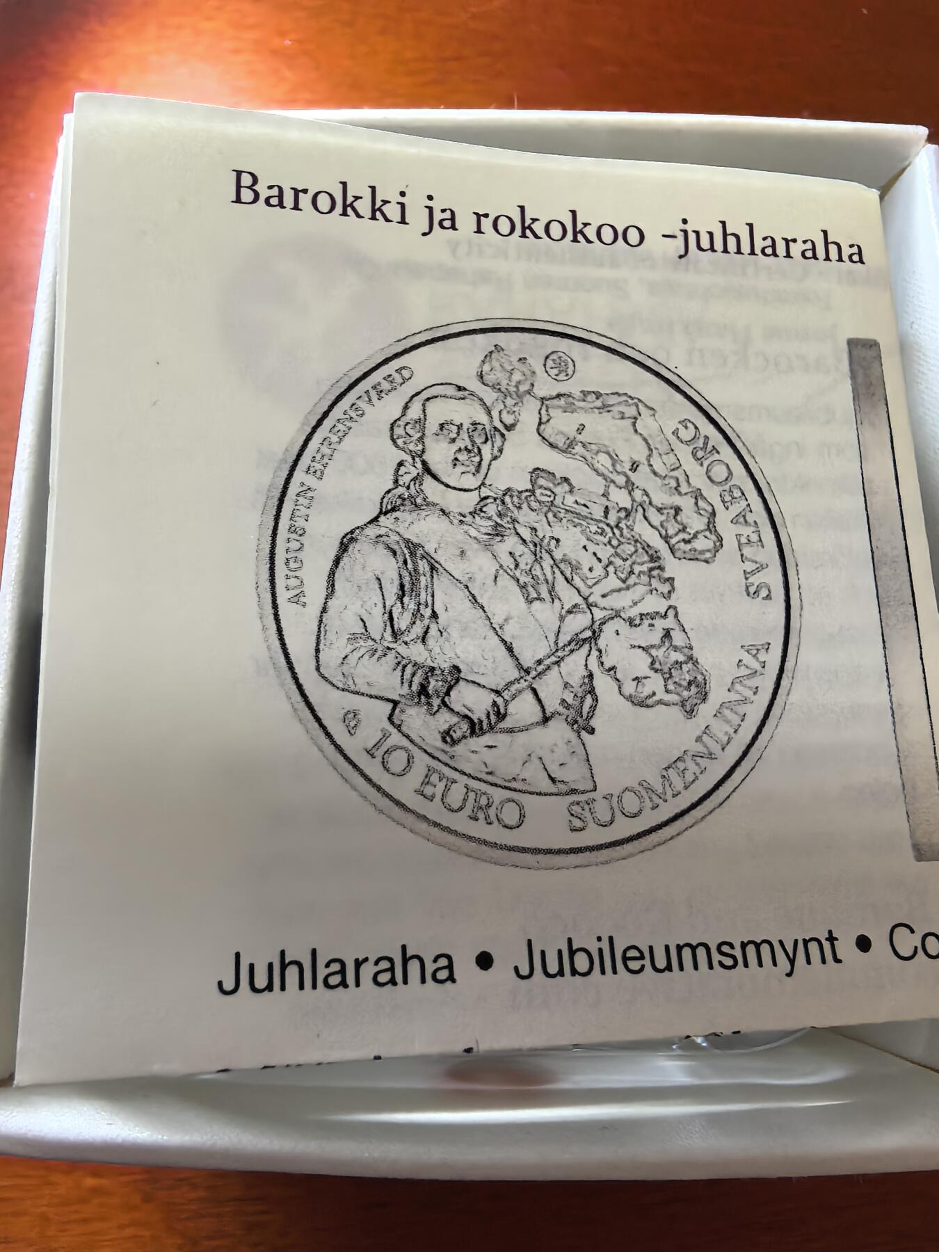 长老汇蛇年精选第二十五场拍卖 2018芬兰厄伦斯瓦德10欧元精制银币，8000枚，本币是前100枚初铸币，编号017，盒证全
