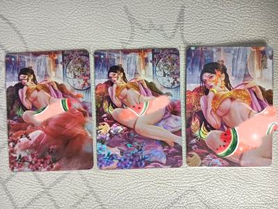 花开卡拍第31期（7月20号周日截拍，品控勿拍!!!拍品不寄存，运费5元，自制卡难免瑕疵，可能存在轻微撞角爆边等出厂瑕疵，品控介意勿拍！） - 燎原 魅系列 骊姬彩闪3张