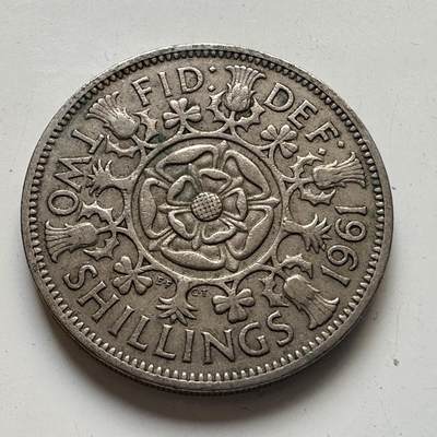 🌹外币初藏🌹🐯2025年第78场  每周二四六晚8️⃣点 接代拍 - 英国1961年两先令