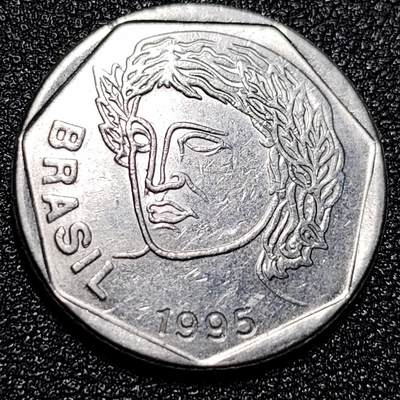 泉币菌-第55场-各国散币场 - 巴西1995年25分 巴西女神