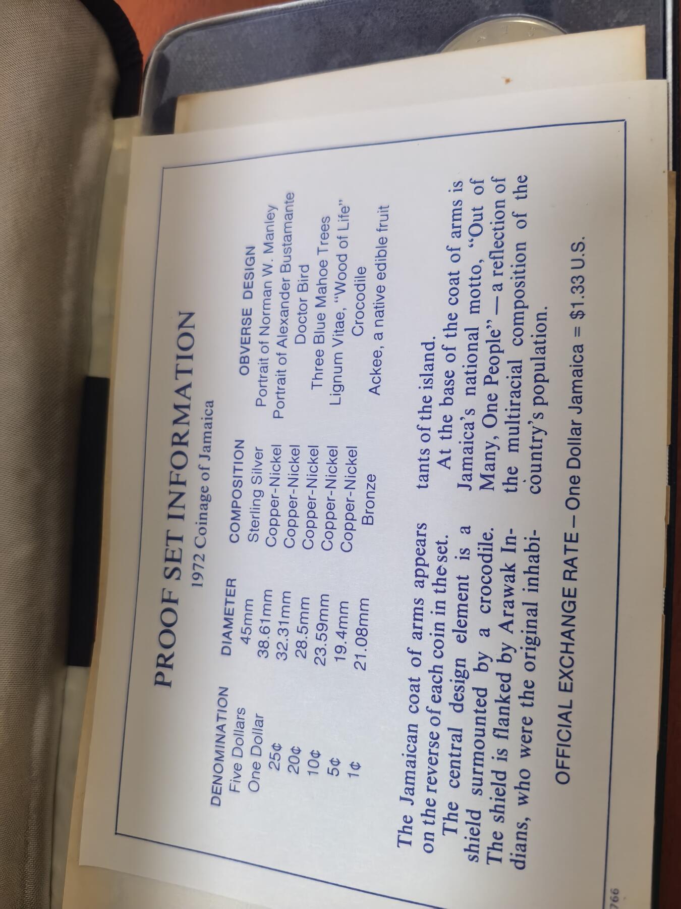 长老汇蛇年精选第二十五场拍卖 1972牙买加7枚精制套币，盒证全