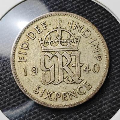 KK钱币收藏小铺 第310期 2月预留时间 周末发货 -  1940英国六便士银币