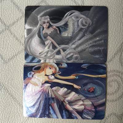 花开卡拍第31期（7月20号周日截拍，品控勿拍!!!拍品不寄存，运费5元，自制卡难免瑕疵，可能存在轻微撞角爆边等出厂瑕疵，品控介意勿拍！） - ACG动漫卡 美少女战士 小套卡 粗闪 2张