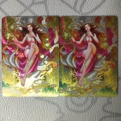 花开卡拍第31期（7月20号周日截拍，品控勿拍!!!拍品不寄存，运费5元，自制卡难免瑕疵，可能存在轻微撞角爆边等出厂瑕疵，品控介意勿拍！） - 燎原神姬传 苏妲己粗闪两张