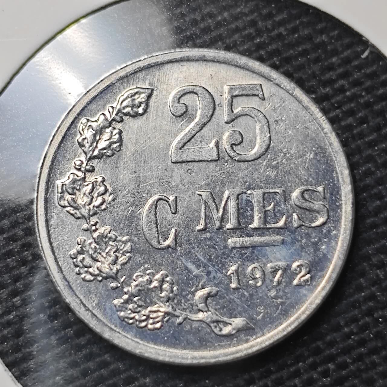 KK钱币收藏小铺 第309期 2月预留时间 周末发货 1972卢森堡25分 好品