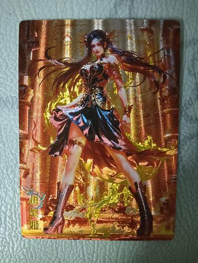 花开卡拍第31期（7月20号周日截拍，品控勿拍!!!拍品不寄存，运费5元，自制卡难免瑕疵，可能存在轻微撞角爆边等出厂瑕疵，品控介意勿拍！） - 奇点 焰灵姬 粗闪单卡