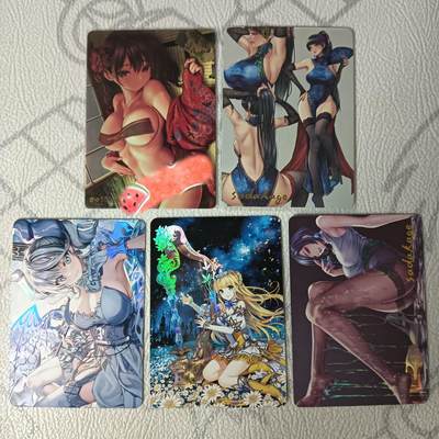 花开卡拍第31期（7月20号周日截拍，品控勿拍!!!拍品不寄存，运费5元，自制卡难免瑕疵，可能存在轻微撞角爆边等出厂瑕疵，品控介意勿拍！） -  ACG动漫卡 彩闪5张