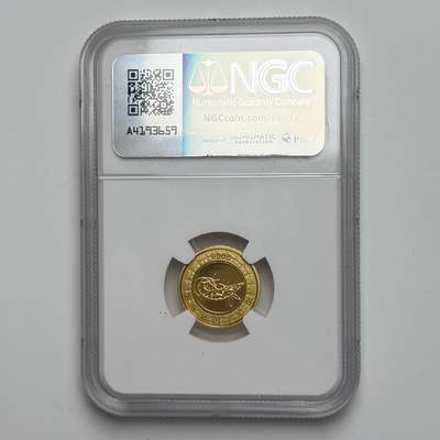 【金钰满堂钱币第四十三期】中国金银币/NGC评级币/金总封装币/国外金币 2008年鼠年生肖1/10盎司彩色金币评级NGC70分 带证书 纯金3.11克