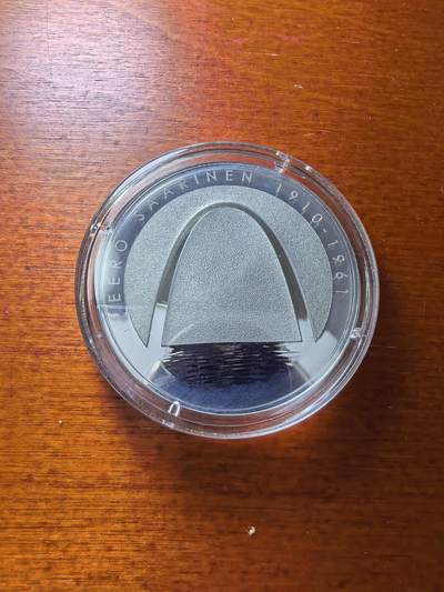 长老汇蛇年精选第二十五场拍卖 - 2010芬兰沙里宁诞辰百周年精制银币，精制2万枚，盒证全
