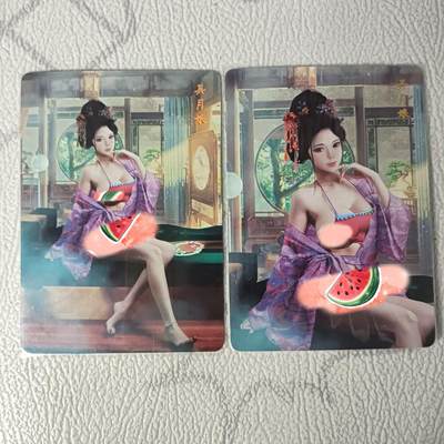 花开卡拍第31期（7月20号周日截拍，品控勿拍!!!拍品不寄存，运费5元，自制卡难免瑕疵，可能存在轻微撞角爆边等出厂瑕疵，品控介意勿拍！） - 燎原卡牌 红颜录 彩闪 吴月娘 双渐变 2张
