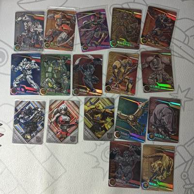 花开卡拍第31期（7月20号周日截拍，品控勿拍!!!拍品不寄存，运费5元，自制卡难免瑕疵，可能存在轻微撞角爆边等出厂瑕疵，品控介意勿拍！） - 卡游 变形金刚 SSR 彩闪 不重复 17张