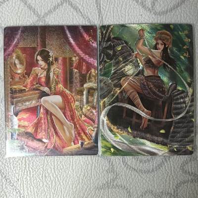 花开卡拍第31期（7月20号周日截拍，品控勿拍!!!拍品不寄存，运费5元，自制卡难免瑕疵，可能存在轻微撞角爆边等出厂瑕疵，品控介意勿拍！） - 苍海承风文创 满江红 王氏 西云小妹 粗闪2张