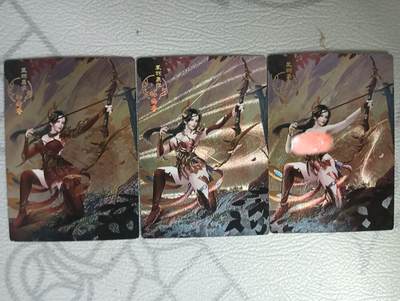 花开卡拍第31期（7月20号周日截拍，品控勿拍!!!拍品不寄存，运费5元，自制卡难免瑕疵，可能存在轻微撞角爆边等出厂瑕疵，品控介意勿拍！） - 1. 艺术卡 三国百姬传 孙尚香粗闪3渐变 最后一张清凉