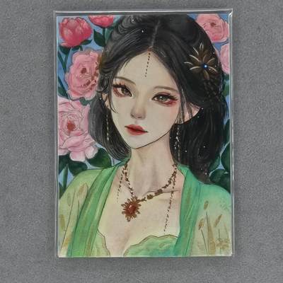 龙虎卡牌第46场 （无佣金，满120包邮，欢迎送拍） - 【手绘卡】美女 画师：lulu