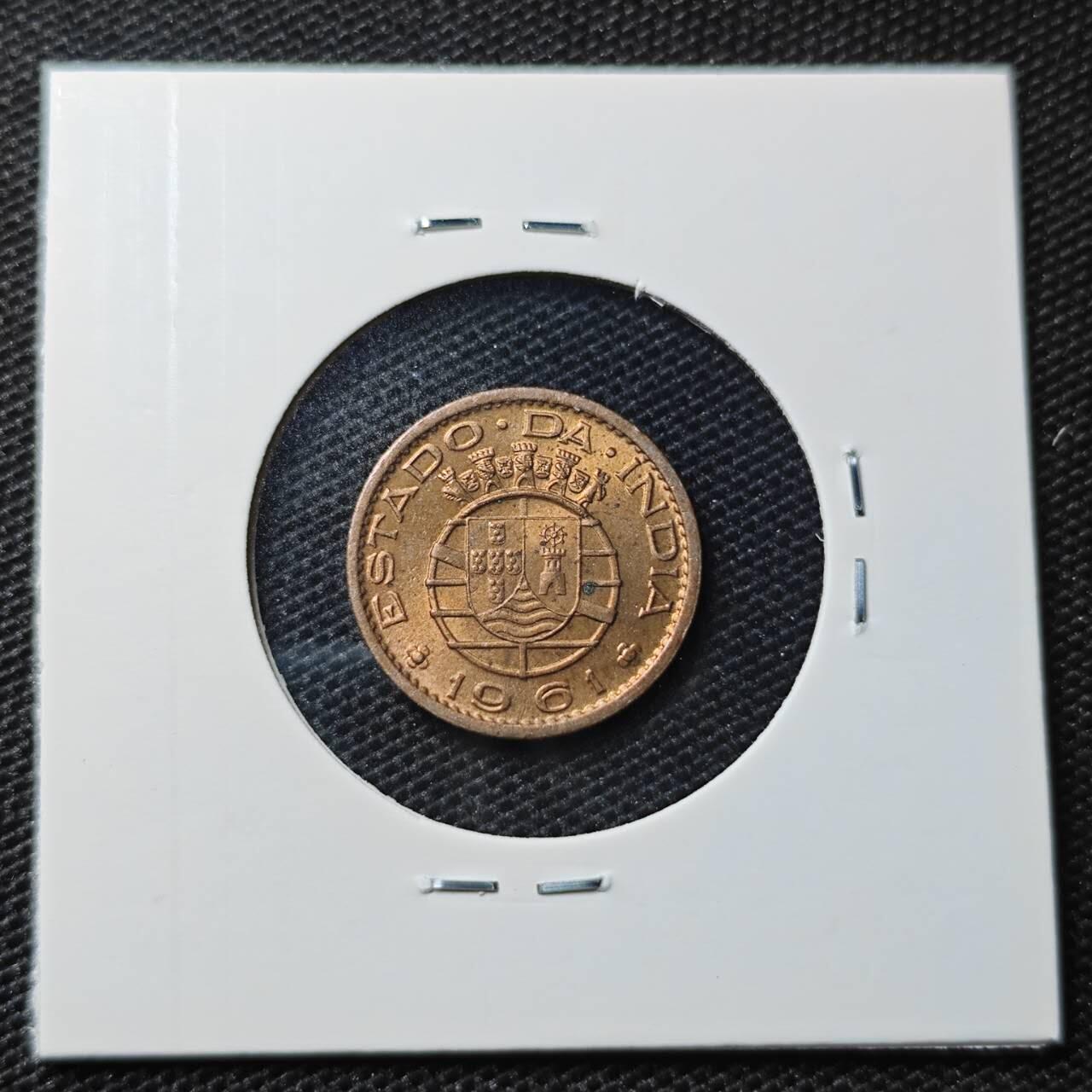 KK钱币收藏小铺 第309期 2月预留时间 周末发货  1961葡属印度10分 好品铜币