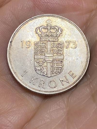 2025年第六十八场(总第九十四场）外国好品散币(免佣金) - 丹麦🇩🇰1973年1克朗(玛格丽特二世时期，S; B版首发年)