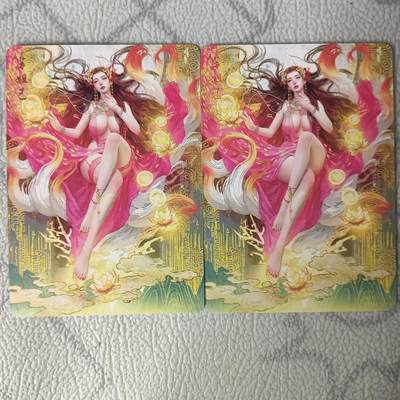 花开卡拍第31期（7月20号周日截拍，品控勿拍!!!拍品不寄存，运费5元，自制卡难免瑕疵，可能存在轻微撞角爆边等出厂瑕疵，品控介意勿拍！） - 燎原神姬传 苏妲己普卡两张