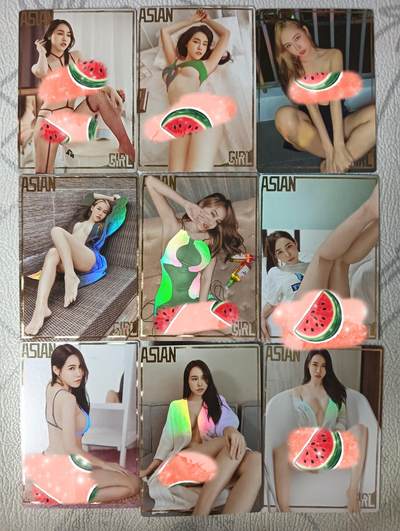花开卡拍第31期（7月20号周日截拍，品控勿拍!!!拍品不寄存，运费5元，自制卡难免瑕疵，可能存在轻微撞角爆边等出厂瑕疵，品控介意勿拍！） - 死月 甜心美女sweet系列彩闪套卡9张