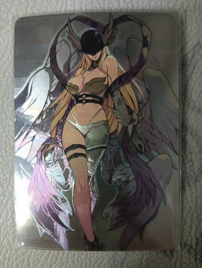 花开卡拍第31期（7月20号周日截拍，品控勿拍!!!拍品不寄存，运费5元，自制卡难免瑕疵，可能存在轻微撞角爆边等出厂瑕疵，品控介意勿拍！） - 裁缝卡牌 数码宝贝 天女兽 镭光工艺（背面艺术） 一张