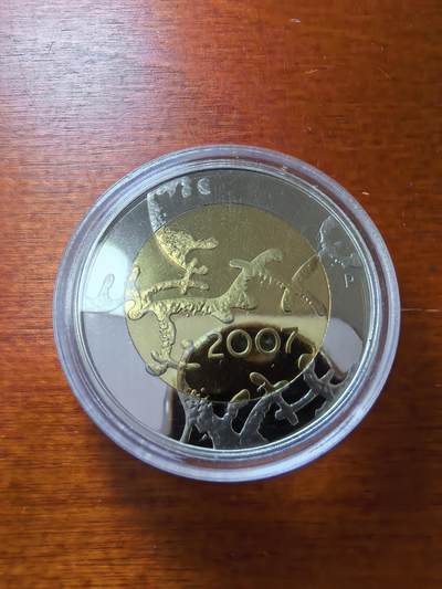 长老汇蛇年精选第二十五场拍卖 - 2007芬兰独立90周年5欧元铜镍双色精制币，2万枚，盒证全