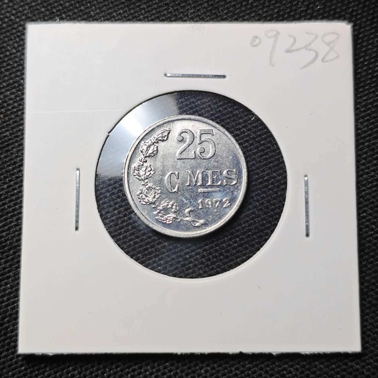 KK钱币收藏小铺 第309期 2月预留时间 周末发货 1972卢森堡25分 好品