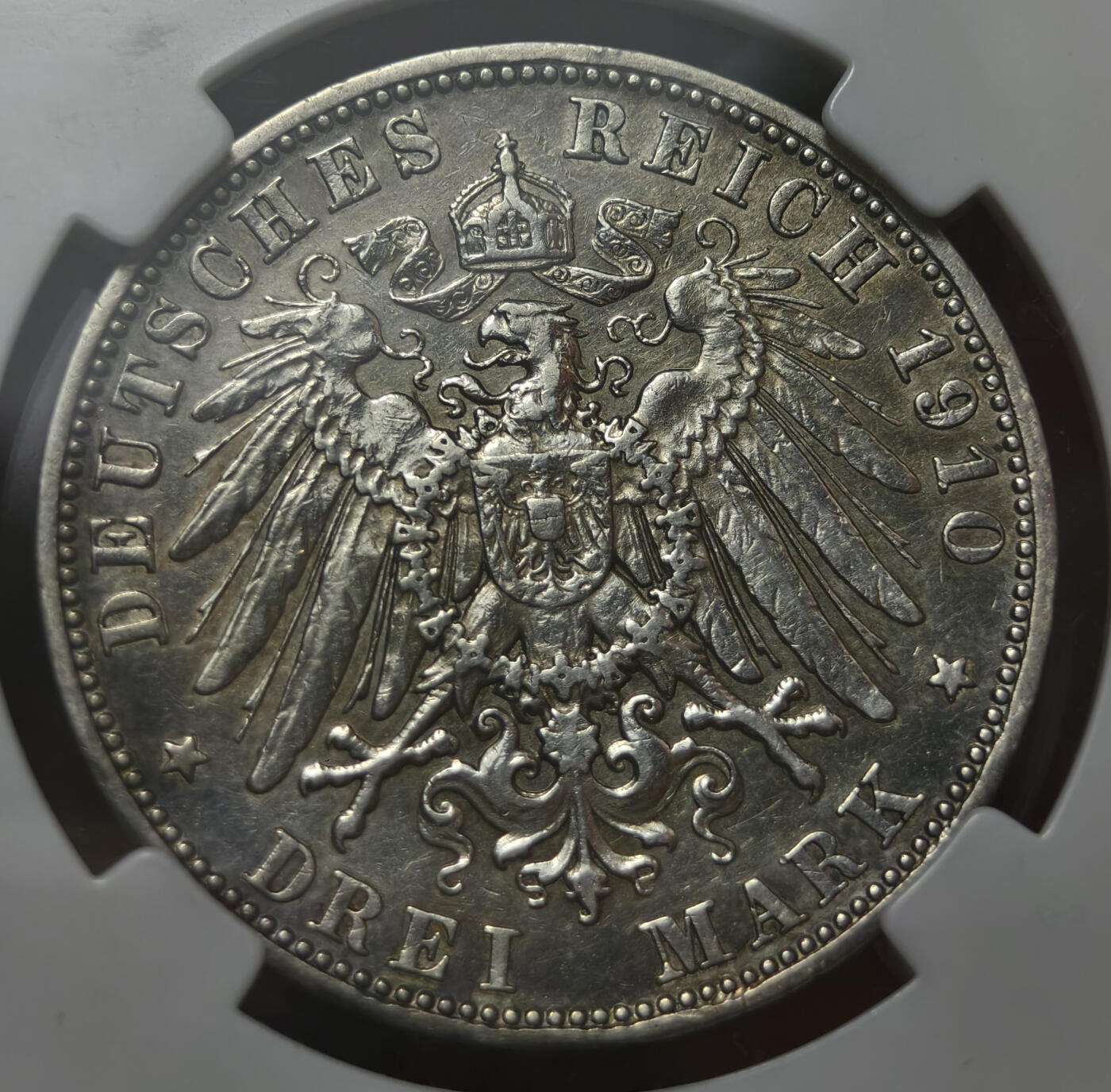 紫瑗钱币——第576期 德国 巴伐利亚 1910年 D版  奥托国王 3马克