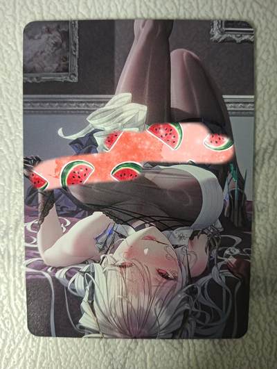 花开卡拍第31期（7月20号周日截拍，品控勿拍!!!拍品不寄存，运费5元，自制卡难免瑕疵，可能存在轻微撞角爆边等出厂瑕疵，品控介意勿拍！） - 黑丝女仆 彩闪单卡