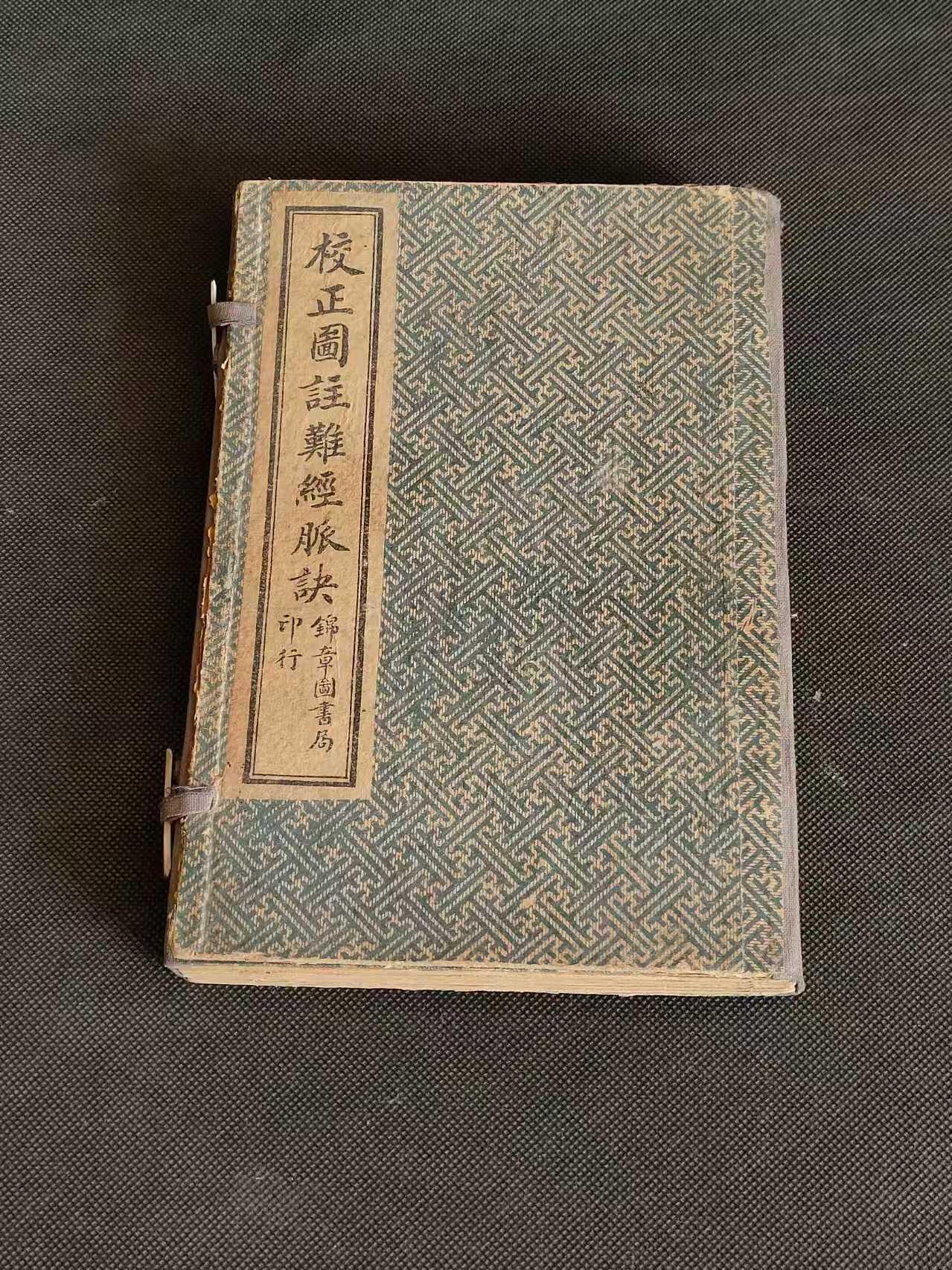 清末【校正图注难经脈诀～附濒湖脉诀～奇经八脉考】全集，原涵套单页尺寸20.5/13.8厘米！一级品相，可传承，保老保真
