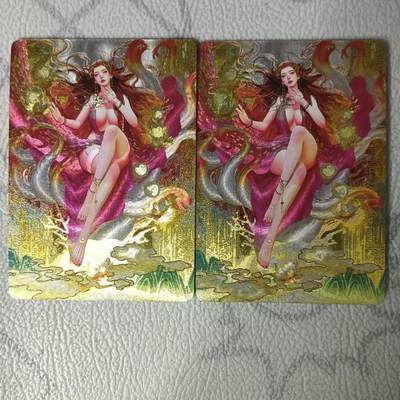 花开卡拍第31期（7月20号周日截拍，品控勿拍!!!拍品不寄存，运费5元，自制卡难免瑕疵，可能存在轻微撞角爆边等出厂瑕疵，品控介意勿拍！） - 燎原神姬传 苏妲己幻粗两张