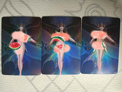 花开卡拍第31期（7月20号周日截拍，品控勿拍!!!拍品不寄存，运费5元，自制卡难免瑕疵，可能存在轻微撞角爆边等出厂瑕疵，品控介意勿拍！） - 艺术卡，女武神彩闪三宫