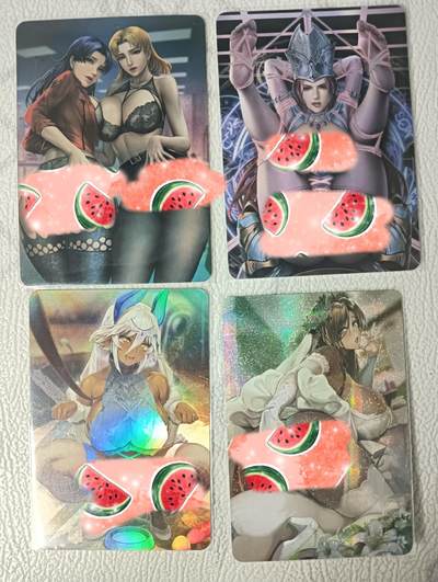 花开卡拍第31期（7月20号周日截拍，品控勿拍!!!拍品不寄存，运费5元，自制卡难免瑕疵，可能存在轻微撞角爆边等出厂瑕疵，品控介意勿拍！） - ACG同人艺术卡 彩闪3张