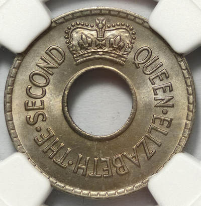 紫瑗钱币——第575期 - 	斐济 1954年 伊丽莎白二世 半便士 NGC MS65