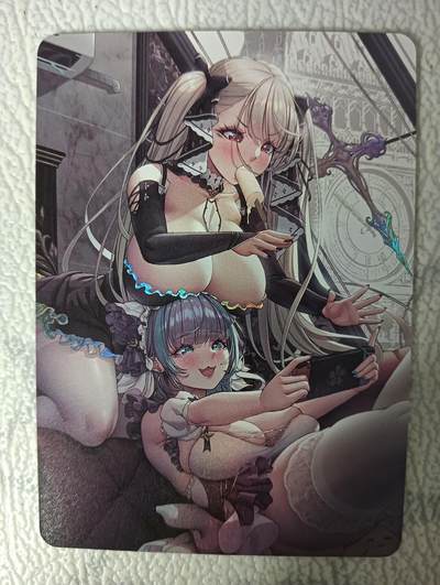 花开卡拍第31期（7月20号周日截拍，品控勿拍!!!拍品不寄存，运费5元，自制卡难免瑕疵，可能存在轻微撞角爆边等出厂瑕疵，品控介意勿拍！） - 电玩女仆 彩闪单卡
