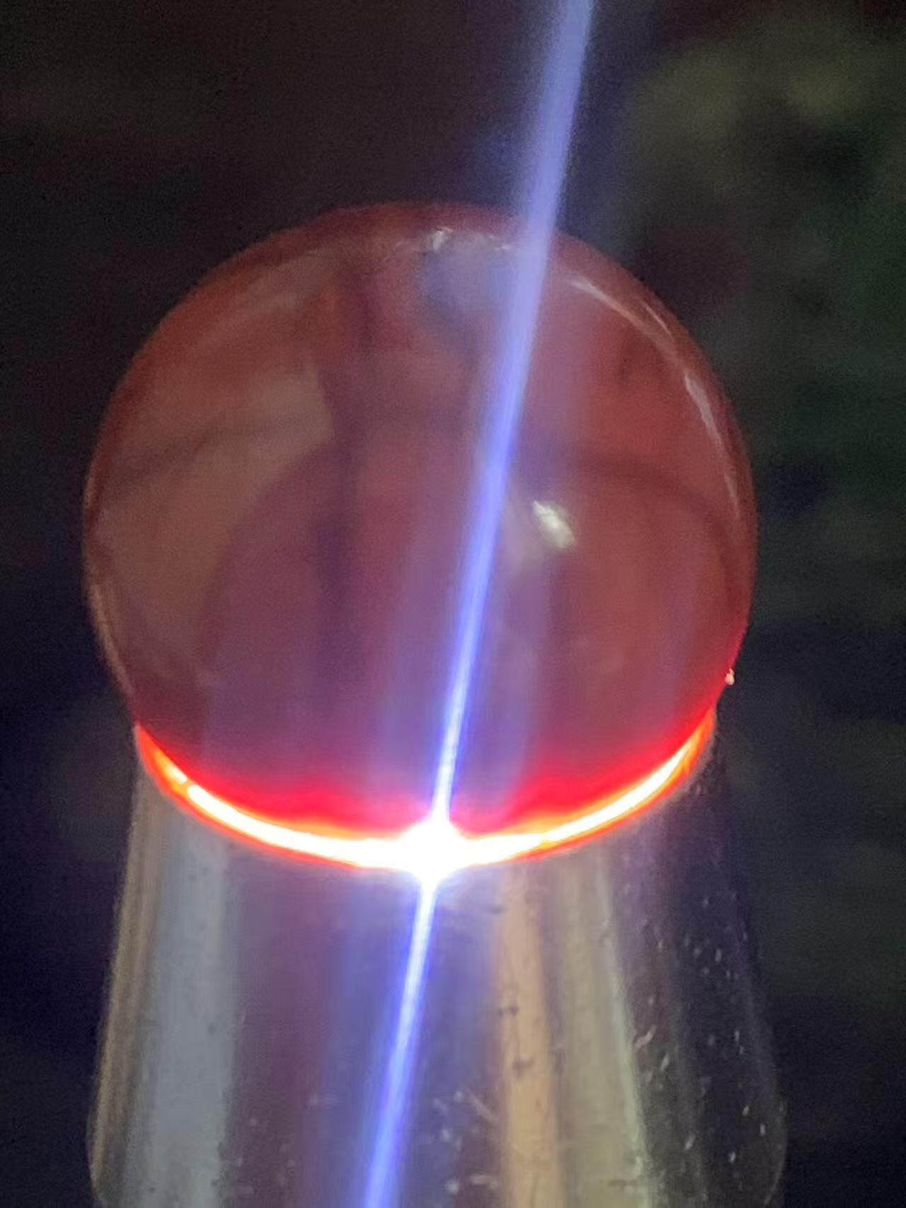 南红玛瑙柿子红2.0通货圆珠一颗，