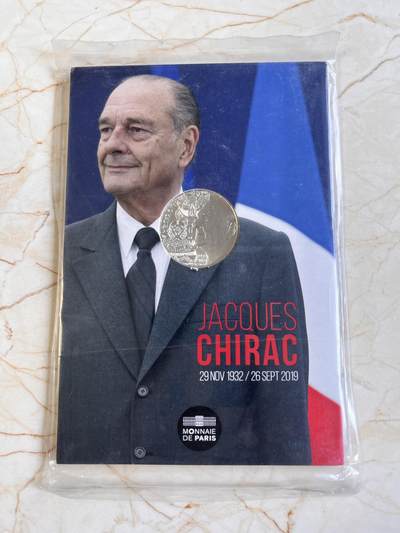 第167期拍卖【长期征集拍品】 - 卡装法国2020年戴高乐诞辰130周年-逝世50周年银币，333银，发行100000枚