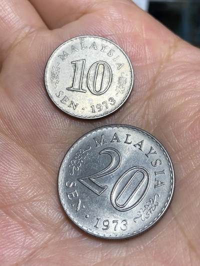 2025年第六十八场(总第九十四场）外国好品散币(免佣金) - 马来西亚🇲🇾2枚:1973年10仙，20仙