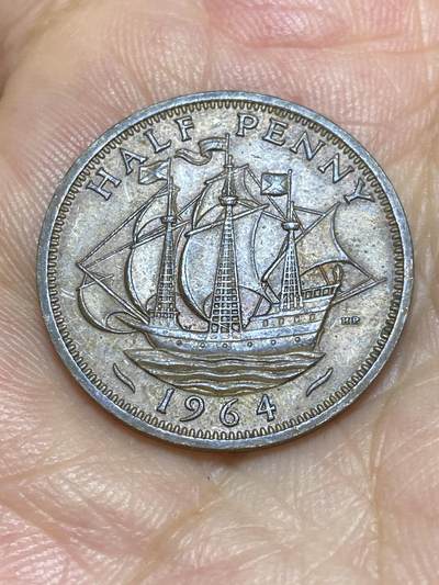 2025年第六十八场(总第九十四场）外国好品散币(免佣金) - 英国🇬🇧1964年半便士(伊丽莎白二世青年桂冠)