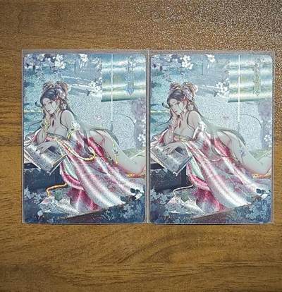 光影卡牌第17期，燎原豪杰传，卡徳曼专场，持续收拍品 - 燎原玲姐花神谢道韫粗闪、幻粗卡，一套2张 