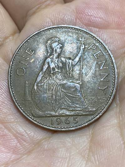 2025年第六十八场(总第九十四场）外国好品散币(免佣金) - 英国🇬🇧1965年1便士(伊丽莎白二世青年桂冠)