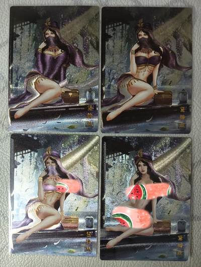花开卡拍第31期（7月20号周日截拍，品控勿拍!!!拍品不寄存，运费5元，自制卡难免瑕疵，可能存在轻微撞角爆边等出厂瑕疵，品控介意勿拍！） - 桔梗卡牌 神风百剑行-黛绮丝 三渐变+艺术版 共4张粗闪