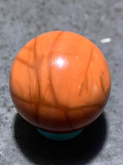 南红玛瑙柿子红2.0通货圆珠一颗， 南红玛瑙柿子红2.0通货圆珠一颗，