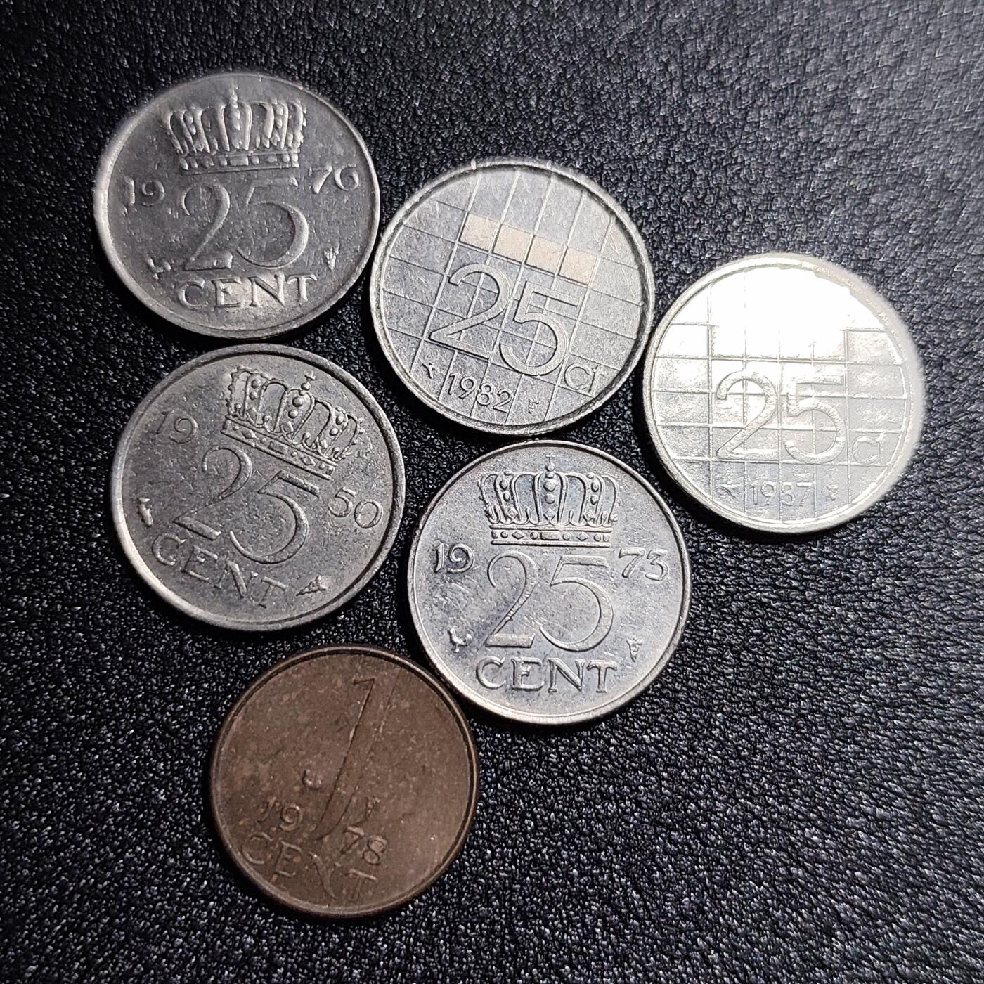 泉币菌-第56场-各国散币场 荷兰币 6枚