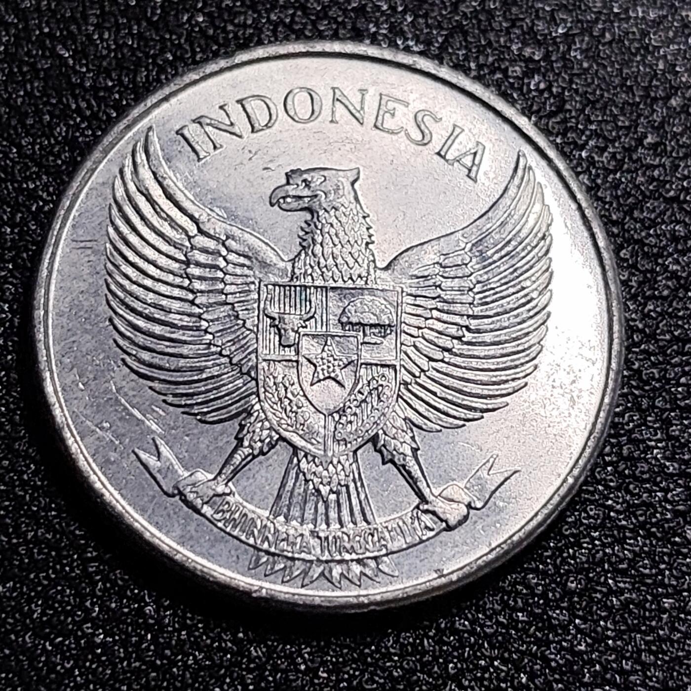 泉币菌-第56场-各国散币场 原光美品 印度尼西亚1957年25仙 铝币 26MM 