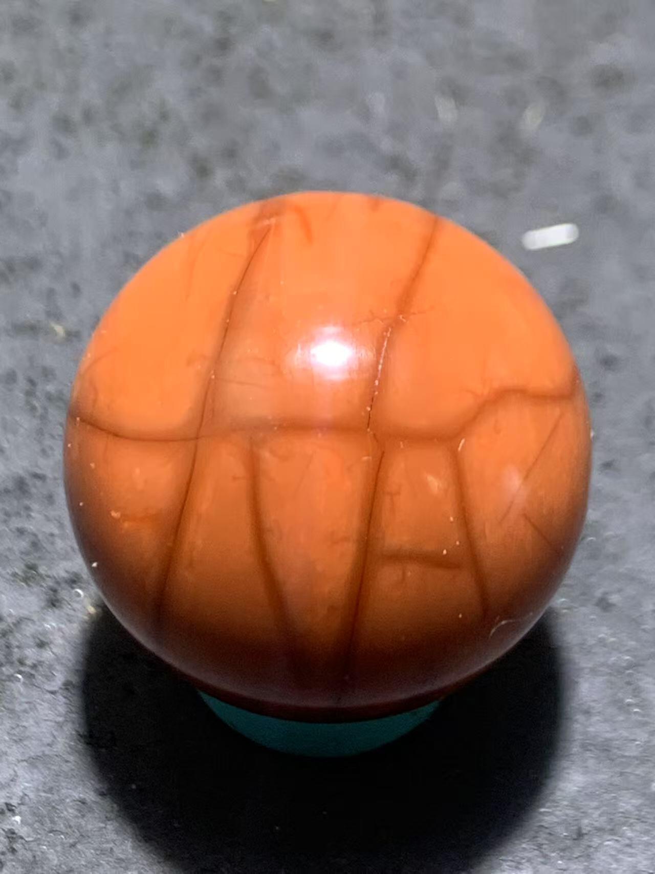 南红玛瑙柿子红2.0通货圆珠一颗，