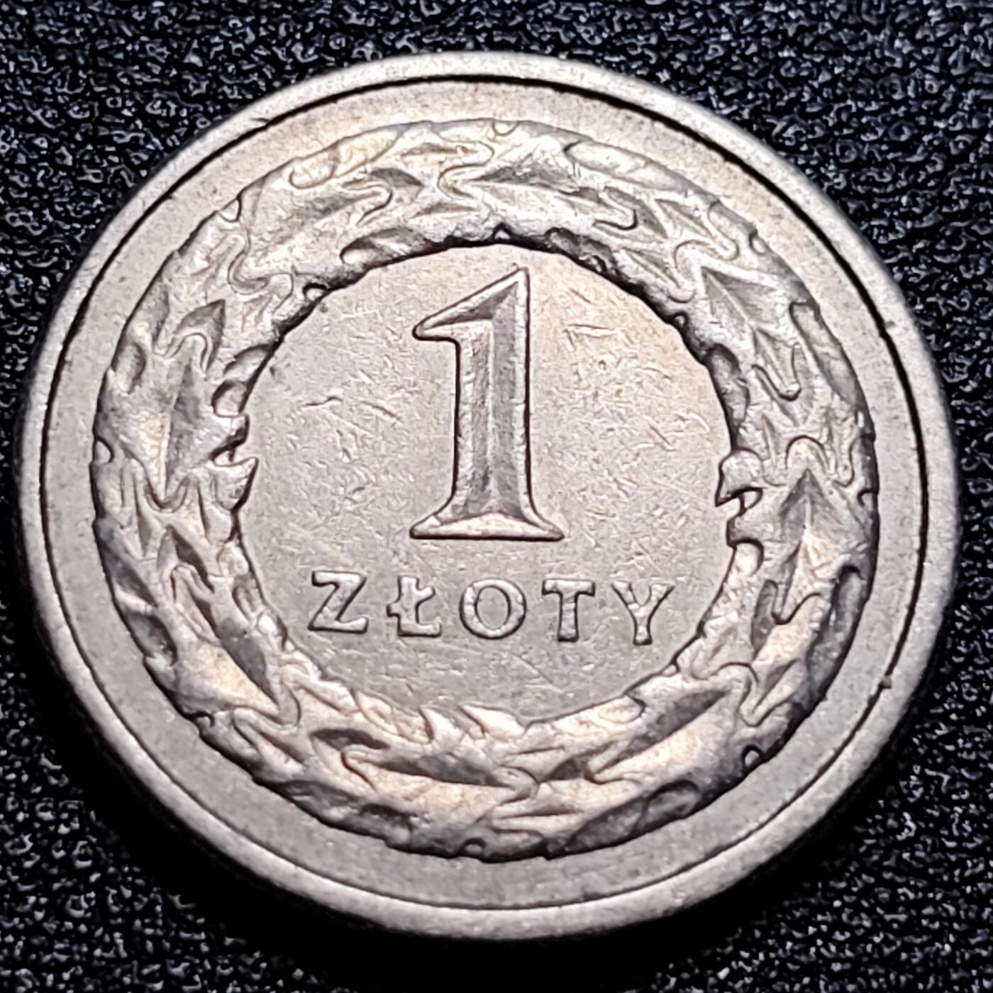 泉币菌-第57场-各国散币场 波兰1992年1兹罗提硬币 23mm 镍币 鹰
